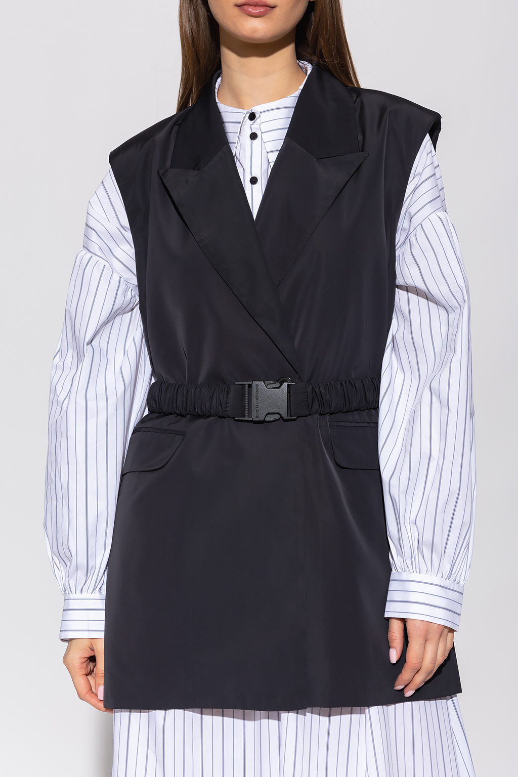 Black Phoebe belted vest Birgitte Herskind IetpShops Germany